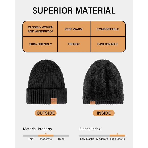 Fashion-Forward 3 Pack Beanie Hats - Essential Winter Warmth & Style - Picture 2 of 7